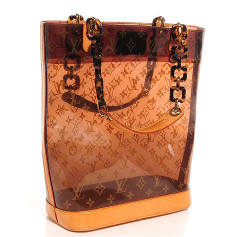 LOUIS VUITTON Vinyl Cabas Sac Ambre MM 